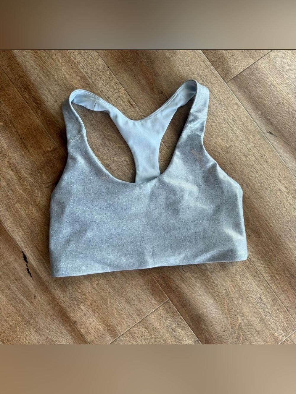 Silver Racerback Sports Bra